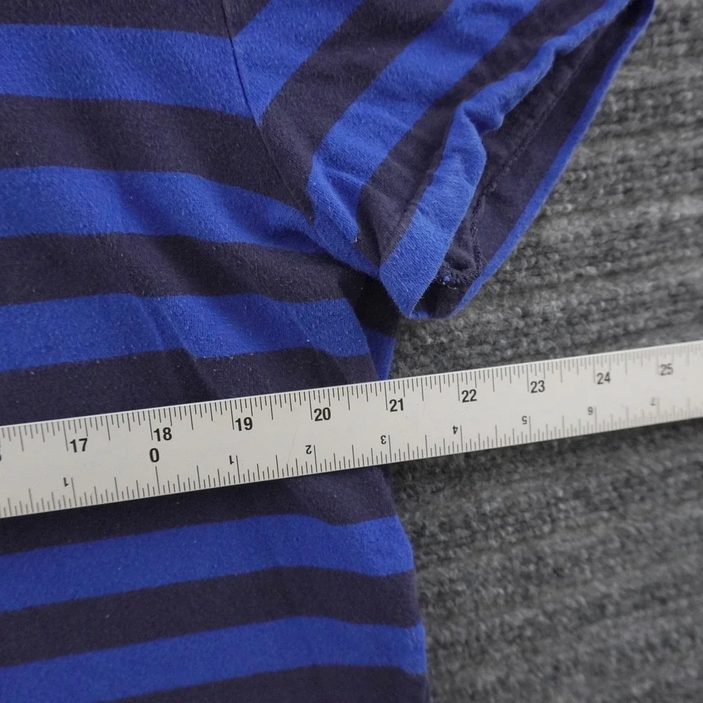 Polo Ralph Lauren T-Shirt Mens L Blue Striped Short Sleeve Pony Logo